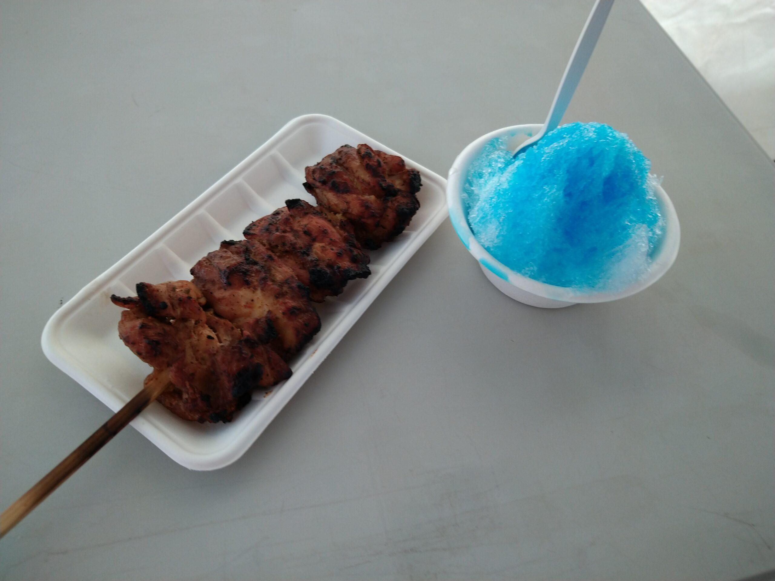 串焼きとかき氷