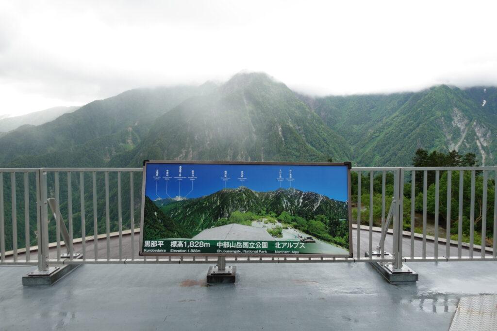 黒部ダム展望台からの景色