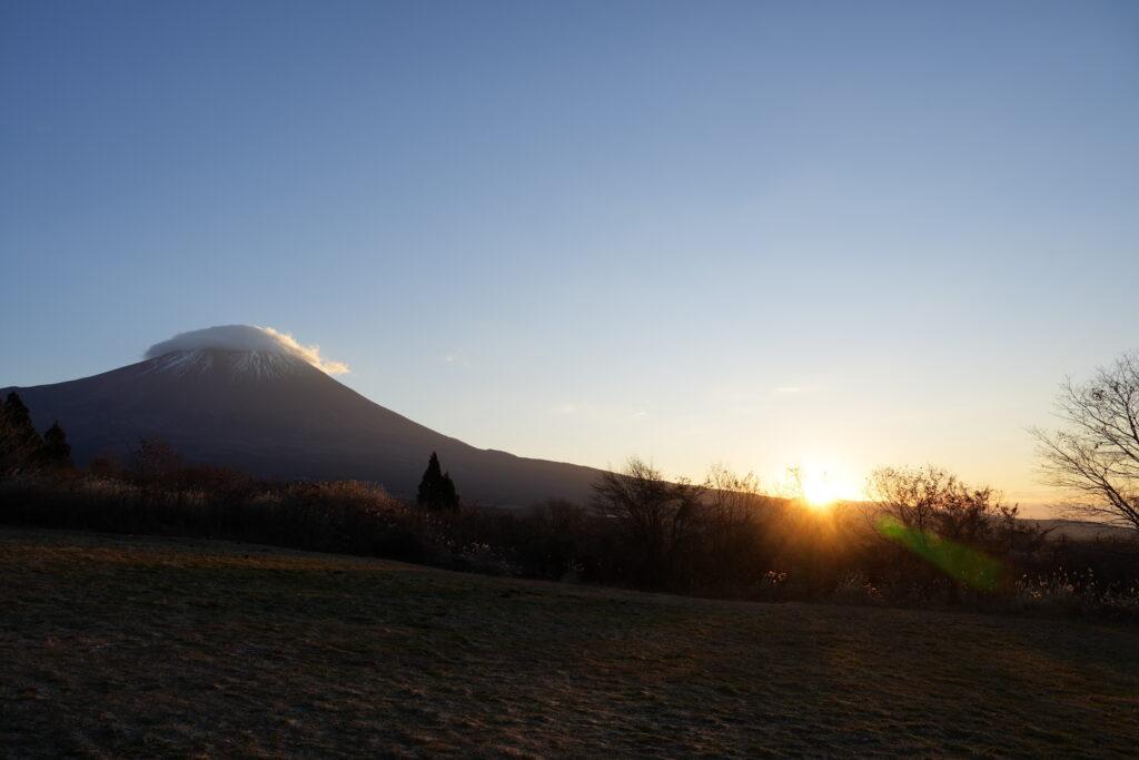 富士山と日の出