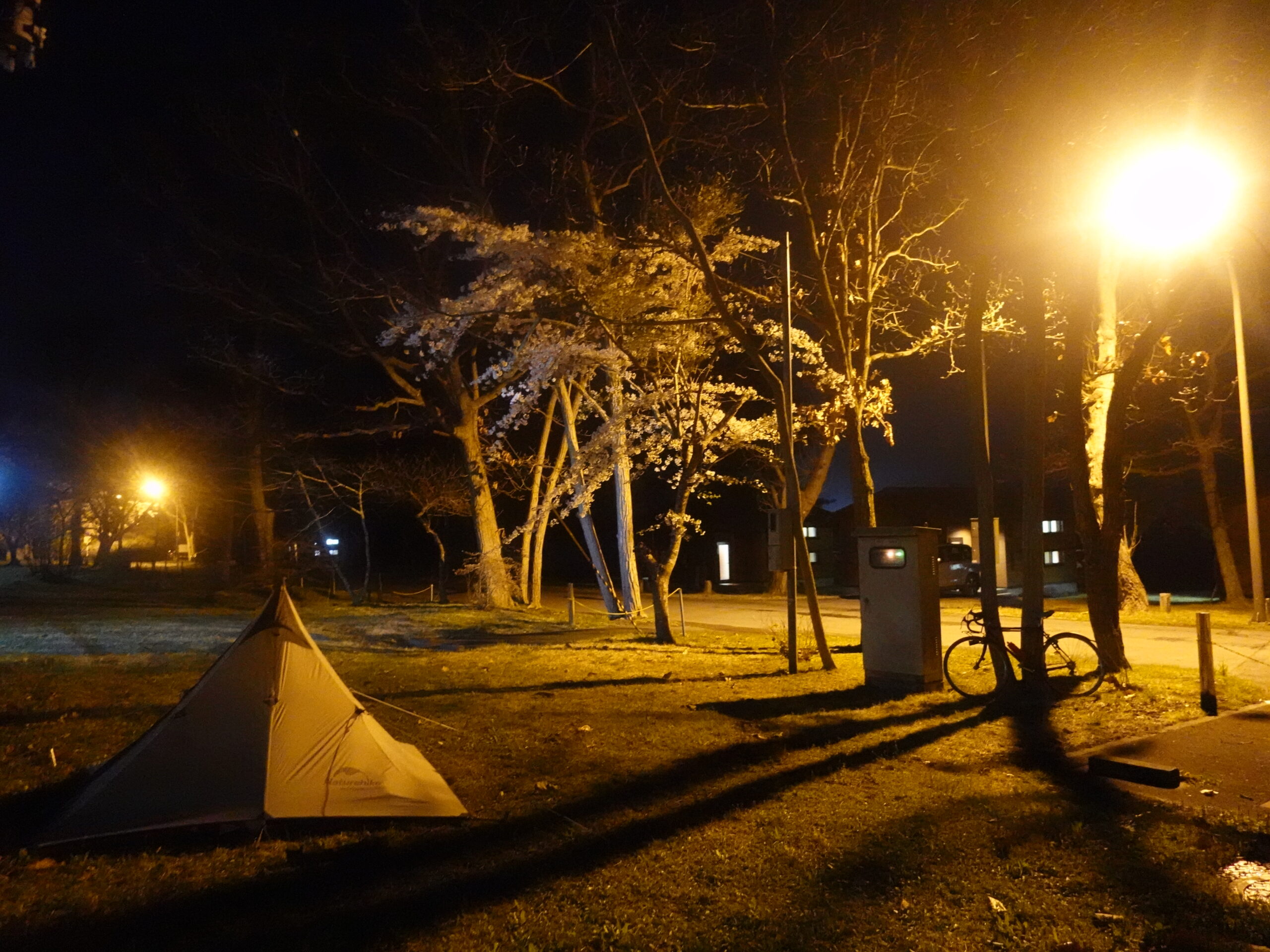 夜のテント