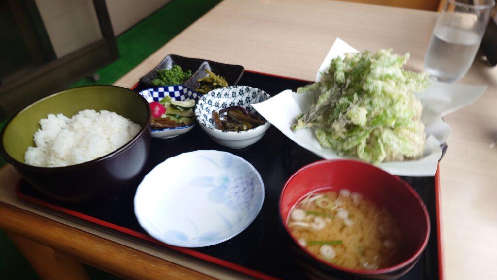 山菜の天ぷら定食