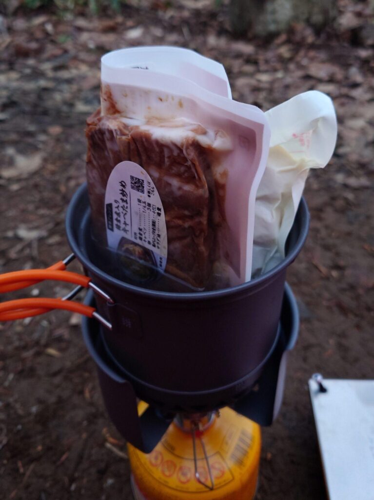 角煮と焼売の湯煎