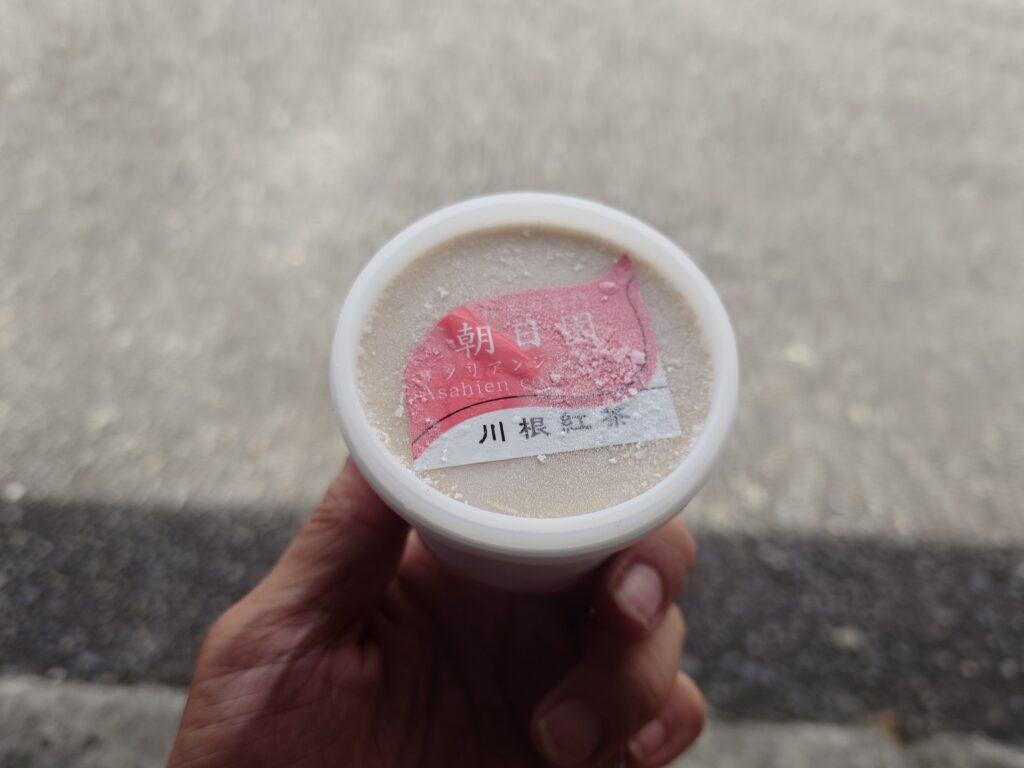 新幹線のものに負けないくらい硬いアイス